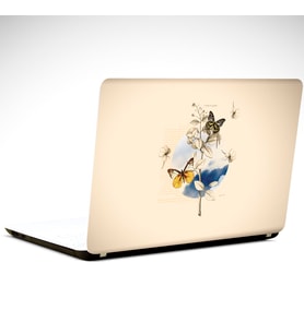 Kelebek Vintage Laptop Sticker 15.6 inch (38X27CM)