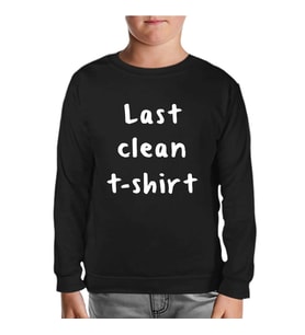 Last Clean Tshirt Siyah Çocuk Sweatshirt