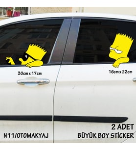 söför ve yolcu cam sticker yeni nesil büyük boy etiket 2li