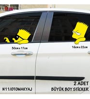 söför ve yolcu cam sticker yeni nesil büyük boy etiket 2li