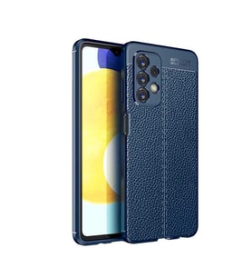 Galaxy A23 Kılıf Zore Niss Deri Desenli Silikon Kılıf (Lacivert)