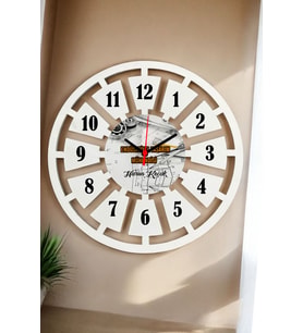 Endüstriyel Tasarım Mühendisi Duvar Saati 40cm (Beyaz)