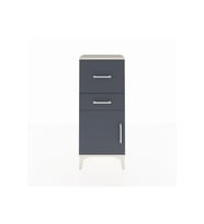 Arges Komodin Tek Raflı 2 Çekmeceli Tek Kapaklı 44x30x106 Aytaşı-Antrasit