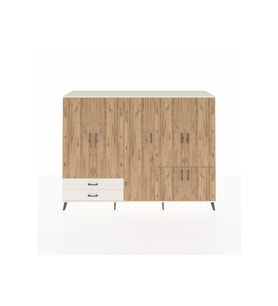 Hyperion Dolap 12 Raflı 2 Çekmeceli 7 Kapaklı 220x44x163 Aytaşı-Çam/Aytaşı