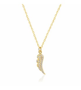EMILIANO JEWELLERY 925 AYAR ZİRKON TAŞLI KANAT KOLYE