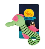Polo Peluş Çizgili Denizatı Yeşil/mavi Köpek Oyuncağı 18 Cm
