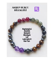 Akrep Burcu Doğaltaş Unisex Bileklik