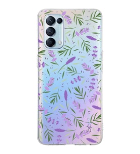 PrintiFy Oppo Reno 5  ile Uyumlu 1mm Slim Fit Water Color 3 Baskılı Şeffaf  Kılıf