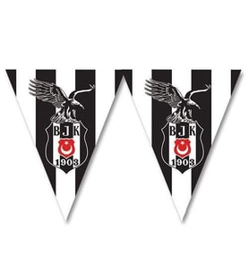 Beşiktaş Üçgen Bayrak Seti (3.6m)