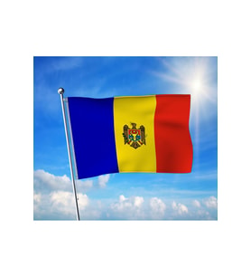 Moldova Bayrağı Premium Raşel Kumaş 100x150 cm