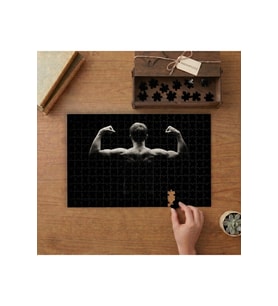 Kaslı Adam Tasarımı 240 parça Ahşap Puzzle Ahşap Kutuda MP00623