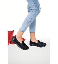 Papuç Sepeti 2720 Kadın Günlük Casual Spor Ayakkabı (Siyah)