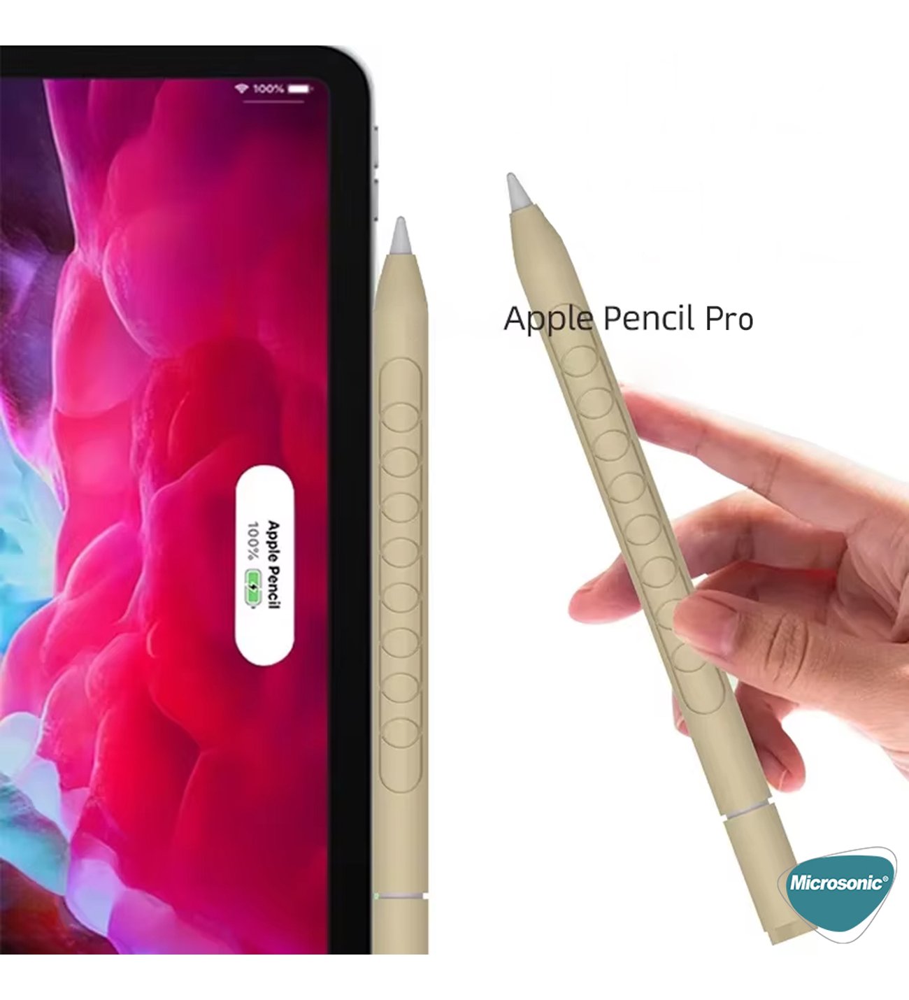 Microsonic Apple Pencil Pro Kılıf Mat Silikon Mavi (Mavi) (Mavi)