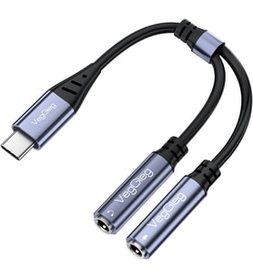 Type-C to 3.5mm Aux ve Mikrofon Dönüştürücü Adaptör DAC Chip HiFi Ses Kartı