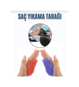 Saç Yıkama ve Masaj Tarağı 9x7 cm – Rahatlatıcı ve Pratik Kullanım 2 li mavi renk