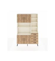Arges Gardrop 9 Raflı 4 Çekmeceli 4 Kapaklı 132x30x195 Aytaşı-Çam