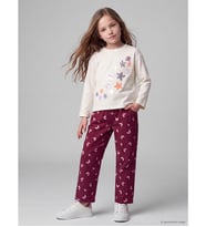 LCW Kids Bordo Kız Çocuk Polar Astarlı Gabardin Pantolon