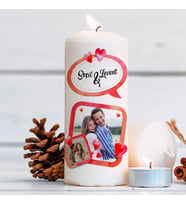 Sevgiliye Hediye Romantik Aşıklar Fotoğraflı Mum
