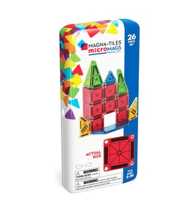 MAGNA-TILES Travel Seyahat Seti Manyetik Bloklar 26 Parçalı microMAGS Taşınabilir Geometrik Yapım Se