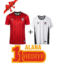 Beşiktaş Orijinal 25/26 Kırmızı Forma Beyaz Forma Hediyeli (Kırmızı-Beyaz)