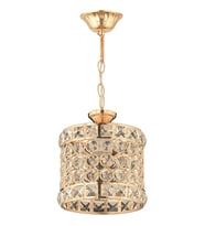 AVONNI AV-65240-1S Sarı Kaplama Modern Avize E27 Metal Kristal 17cm