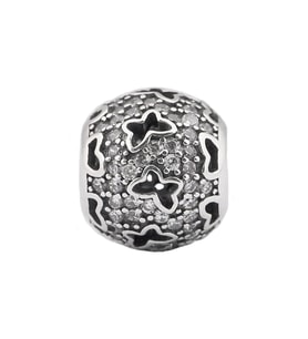 Nur Silver Taşlı Kelebekli Gümüş Charm NUR-BL00156