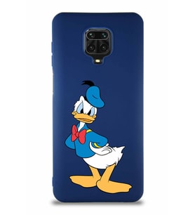 Xiaomi Redmi Note 9 Pro Soft Premier Kapak Donald Duck-D Tasarımlı Silikon Kılıf - Lacivert (Şeffaf)