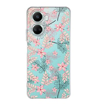 Huawei Nova 10 Se Uyumlu Kapak Floral Kırmızı Tasarımlı Şeffaf Silikon Kılıf