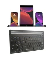 Onezero Ağır Sağlam Ultra İnce Taşınabilir Kablosuz 3 Kanal Bluetooth Türkçe Q Klavye Standlı