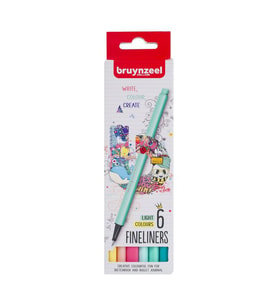 Bruynzeel Fineliner 0.4 mm 6 Renk Light 