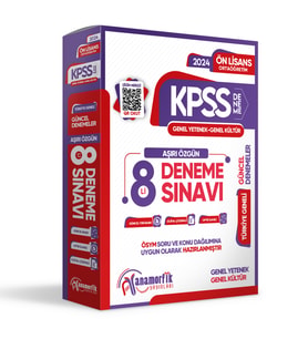 2024 KPSS Ön Lisans GY-GK TG Kurumsal 8Li Dijital Çözümlü Paket Deneme Sınavı An (Beyaz)