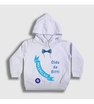 Presmono Unisex Çocuk Beyaz Oldu Da Bitti Maşallah Sünnet Kapüşonlu Sweatshirt 555337tt