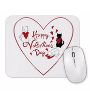 Ask Kediler Happy Valentine's Cats Mouse Pad