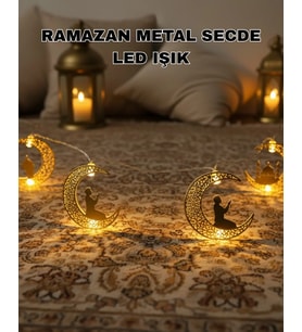 Ramazan Ay Işığı Secde Eden Adam Silüetli Led Peri Işığı