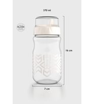 Renga Lexa 370 ml Etnik Desenli Cam Yağlık 152089 Siyah (Bej)