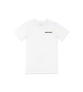 F1 Mc Laren Logolu Cep Logo Tasarımlı Beyaz Tişört