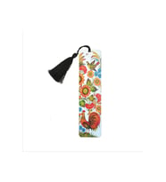 Horozlu Desen Baskılı, Püsküllü Kitap Ayracı (hediyelik Bookmark,ayraç-120)