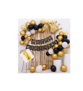 1 YAŞ  Kral Taçlı Doğum Günü Seti Happy Bırthday