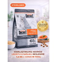 Decent Sterilised Urinary Care Balıklı ve Pirinçli Kısırlaştırılmış Kedi Maması 1.5 Kg