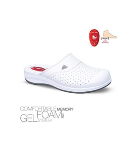 Ceyo 9844 FLEX-1 Topuk Jelli Kadın Sabo Terlik Beyaz 35-40