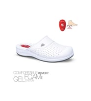 Ceyo 9844 FLEX-1 Topuk Jelli Kadın Sabo Terlik Beyaz 35-40