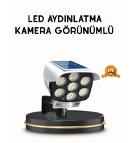 Güneş Paneliyle Şarj Olan Hareket Sensörlü Dış Mekan Güvenlik Lambası Ayarlanabilir