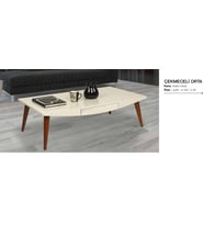 Orta Sehpa 17601 OSM ÇEKMECE Model Parlak Ceviz Krem Kayın aslan ayak El Yapım 