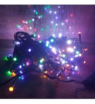 10 M 100 Led Damla Uçlu Led Işık RGB Işık Siyah Kablo TG-V 9833