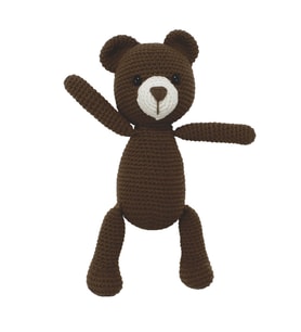 Amigurumi Sevimli Acı Kahve Renk Ayıcık Organik Oyuncak (Standart)