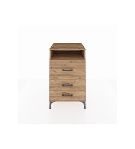 Kronos Komodin Tek Raflı 3 Çekmeceli 60x59x96 Çam-Çam