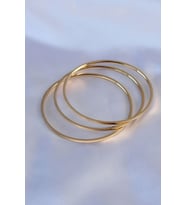 316L Çelik Gold Renk 3'lü Ajda Model Kadın 60 mm Bilezik