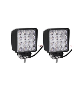2 Adet 16 Led Off Road Kare Çalışma Lambası Sis Lambası Projektör Gündüz Farı 48 Watt