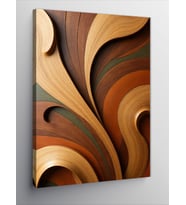 Kanvas Tablo Ahşap Spiral Desen