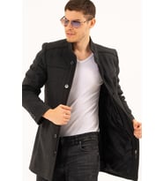 PLT8369 DEWBERRY PALTO-DÜZ ANTRASİT